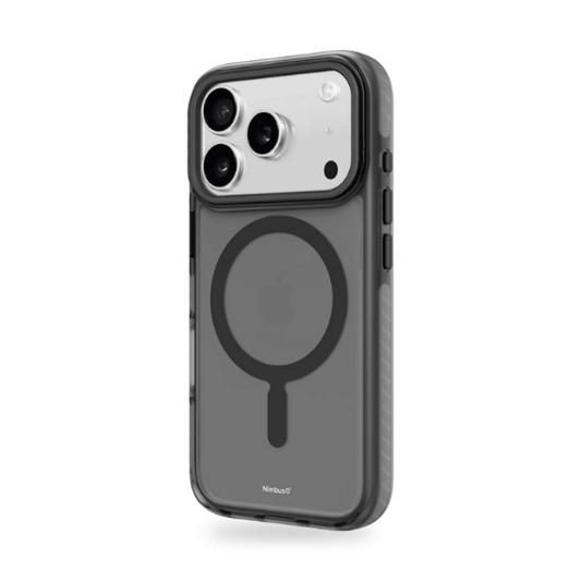 Nimbus9 Phantom 3 MagSafe case in translucent smoke for iPhone 17 Pro Max, back view